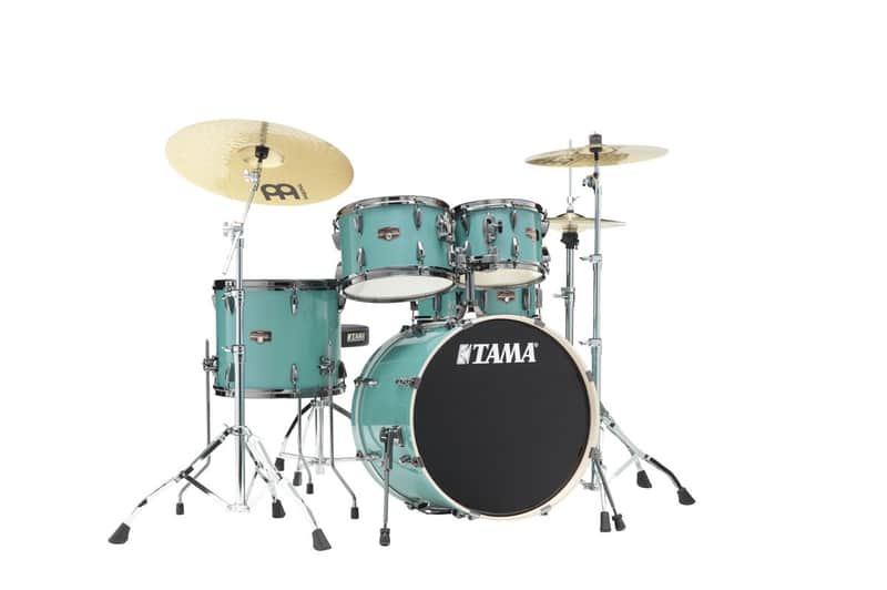 Tama IP50H6WBN-SLM Imperialstar Drum Set 5 pcs - Sky Blue Mist/Chrome HW + MEINL Cymbals HCS Cymbal Kit/Stage Master Dou image 1