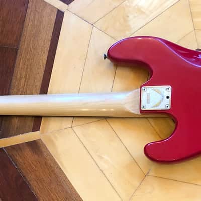 VINTAGE Dean Jammer III Red Bass Guitar, 1980s, Made In Korea, 34" Scale, 2 Pu's image 10