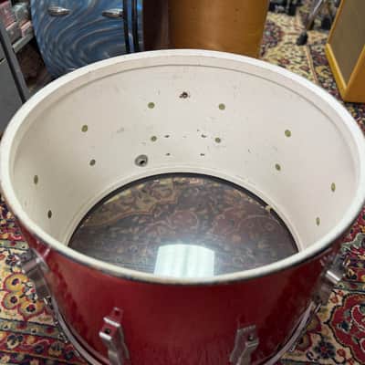 1960s Ludwig Club Date 14x22 Bass Drum Project in Red Sparkle / Duco image 9