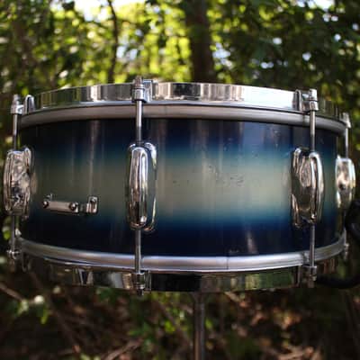 1959 Slingerland Student Model RadioKing 3-Ply Blue & Silver Duco image 7