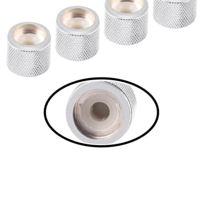 Knurled Guitar Knobs Volume Tone Knob Speed Control Knobs 6Mm Shaft Metal Dome Style For Strat Tele Telecaster Style Electric Guitar Or Bass Guitar Parts Accessories 4Pcs Chrome. image 3