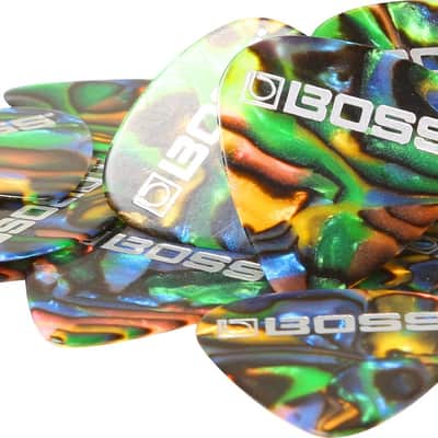 Boss Celluloid Guitar Picks Abalone - 72 Pack - Thin image 2