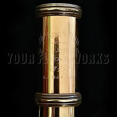 William S. Haynes 14k White Gold Flute #53151 with Silver Keys image 9