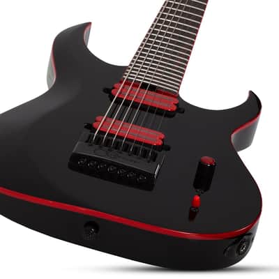 Schecter Sunset-7 Red Dawn ET (2025) - Gloss Black image 4