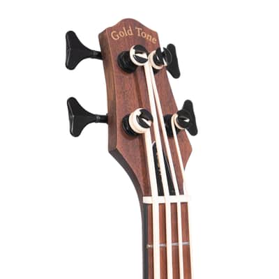 Gold Tone ME-Bass/L Mahogany Top 23-Inch Scale Solid Body Microbass with Padded Gig Bag For Left Handed Players image 4