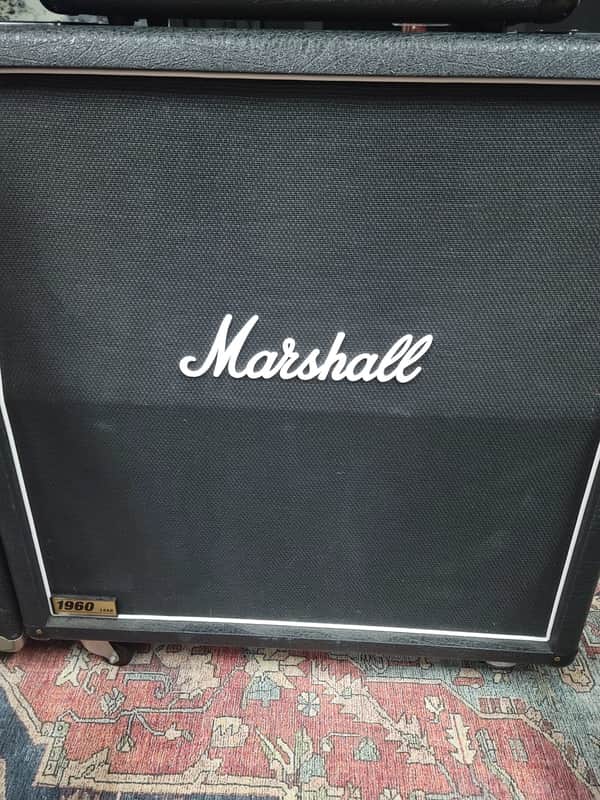 Marshall 1960A Lead 300-Watt 4x12" Angled Guitar Speaker Cabinet - Black image 1