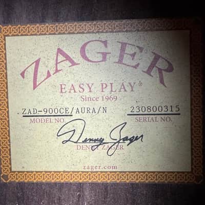 2023 Zager ZAD900CE/AURA/N Natural Fishman Aura Acoustic Electric Guitar W/ Original Hardshell Case! image 13