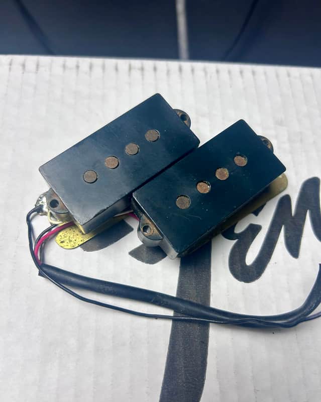 1972 Fender Precision Bass All Original Vintage P Bass Pickup Set W/ Pickup Shield Ground Plate image 1