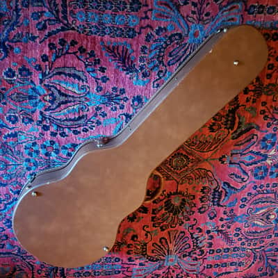 1989-1991 'Fuzzy Blanket' Gibson USA TKL Case for Les Paul Standard Classic Custom Studio, Brown/Pink Shroud image 9