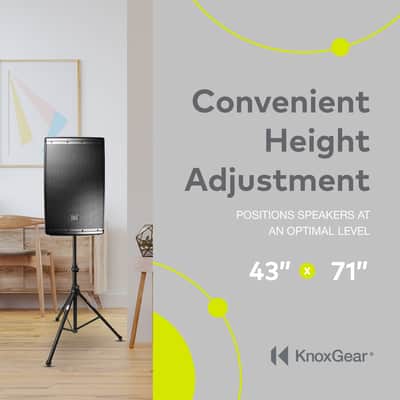 Knox Gear Air Cushion Tripod Speaker Stand - Adjustable Up to 6 Feet, Heavy Duty Universal Support - Standard 35mm Mount Holder for Studio, DJ Events, Music Performance - Easy to Setup image 4