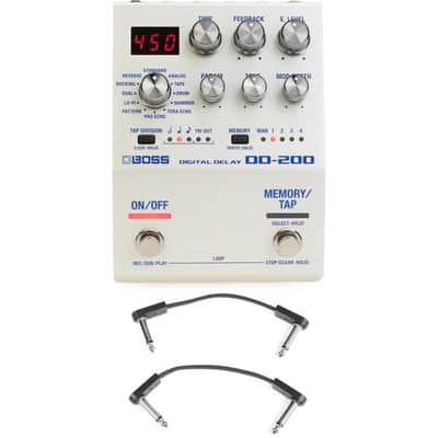 Boss DD-200 Digital Delay Pedal with 3 Patch Cables image 2