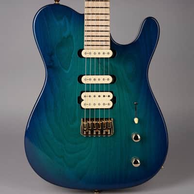 Kiesel Solo HSS - Alder/Maple/Birdseye - Aqua Burst image 1