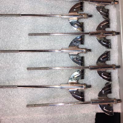 8 Complete Sets of Ludwig WFL Tension Rods & Claws & Lug Casings Club Date 1950s - 1960s - Nickel image 7