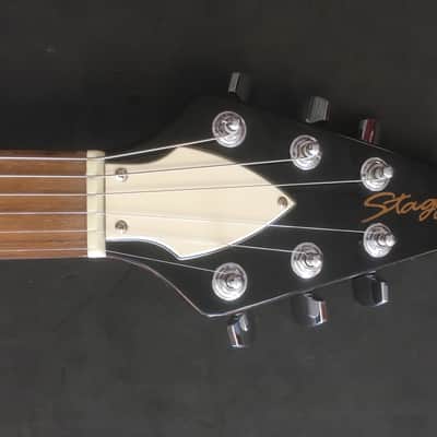 Stagg Flying V Electric Guitar Gloss Walnut image 4