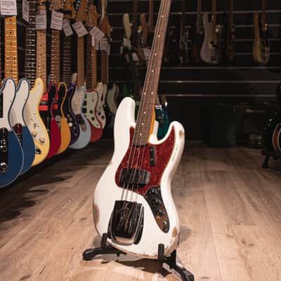 Fender 1961 Jazz Bass® Heavy Relic®, Rosewood Fingerboard, Aged Olympic White image 1