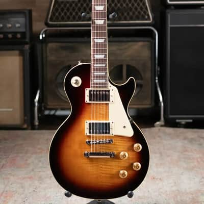 Epiphone Les Paul Standard 50s Figured Electric Guitar - Bourbon Burst with Gig Bag image 2