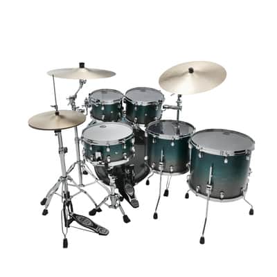 Tama WBS52RZS-SPF Starclassic Walnut/Birch Lacquer Shell Kit 5 pcs - Satin Sapphire Fade/Chrome HW image 6