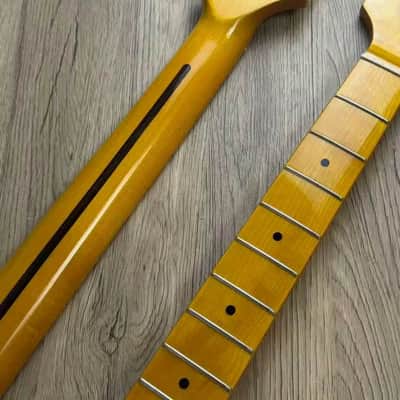 Yellow Glossy Finish Left Hand Guitar Telecaster Tele Style Maple Neck, 21 Frets Fingerboard image 2