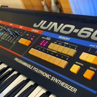 Roland Juno-60 61-Key Polyphonic Synthesizer β
RARE from Β΄80sβ
Synthesizer / Keyboard β
Cleaned & Full Checked image 5