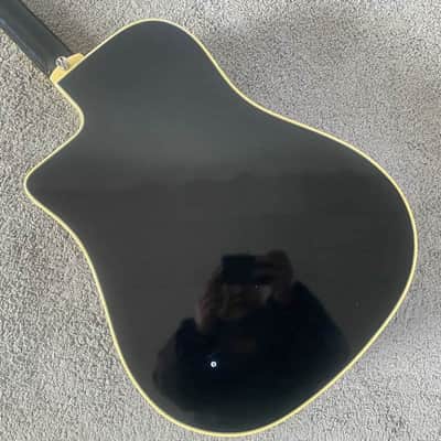 Eko 4 String Acoustic Electric Bass, Mahogany Body, Rosewood Fretboard Neck, 22 Frets image 20