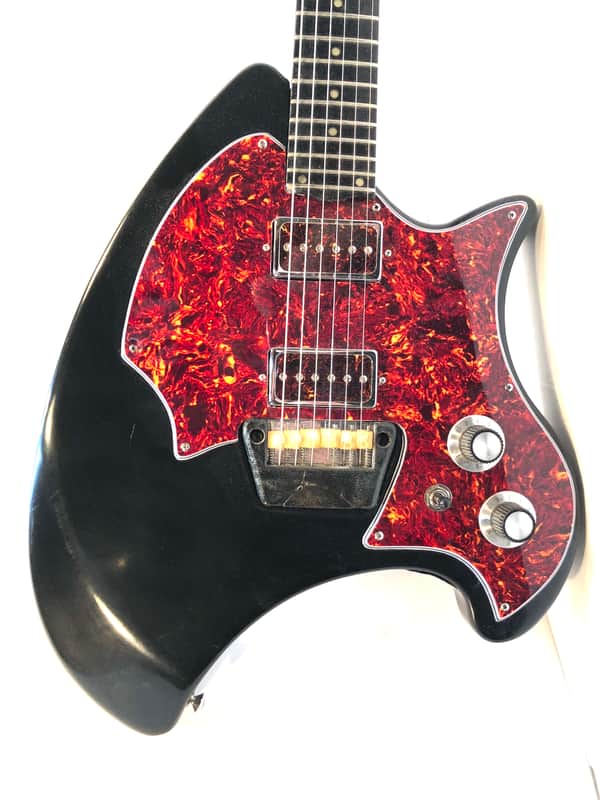 Ovation modified rat rod electric guitar rebuilt Breadwinner 1970s Black image 1