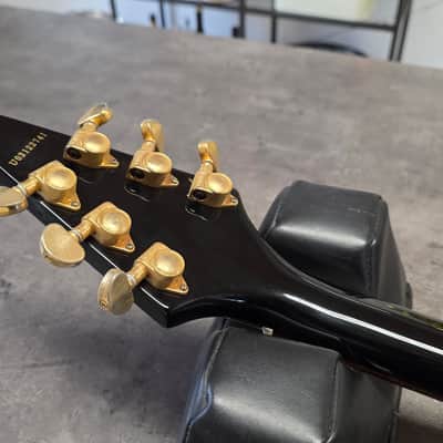 2003 Epiphone Flying V Korina MIK Korean Gibson Logo Ebony Black Guitar image 12