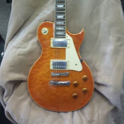 Winter Singlecut Type  6 String Electric Guitar with Pumpkin Finish image 1