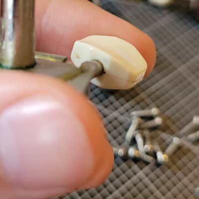 Fender F Tuners - F logo - Vintage - 1968 - White Cream Ivory Pegs - full kit image 13