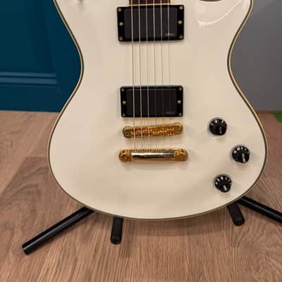 Schecter Tempest Custom 2020 - Present - Vintage White With Gold Hardware and EMG 81/85 image 3