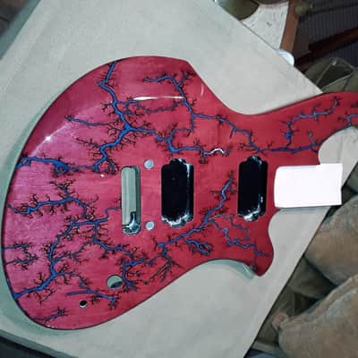Warmoth  Z Body Only Magenta With Aqua Glow In The Dark Resin. (Body Only image 8