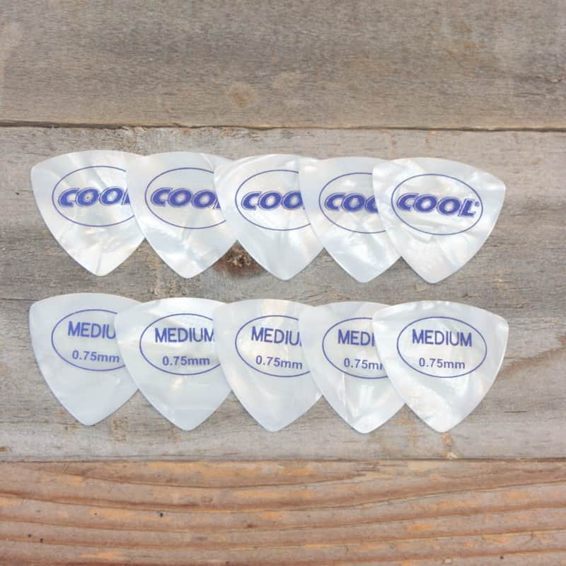 Cool Medium 0.75mm Elliptical Style Coolcell Rubberized Accu-Grip Set of 10 Picks image 1