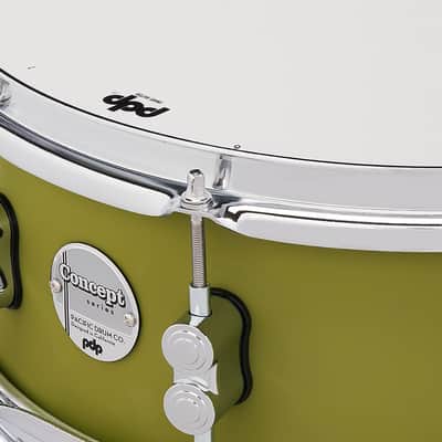 PDP Concept Maple 5.5x14" Snare Drum – Satin Olive Finish Ply image 4