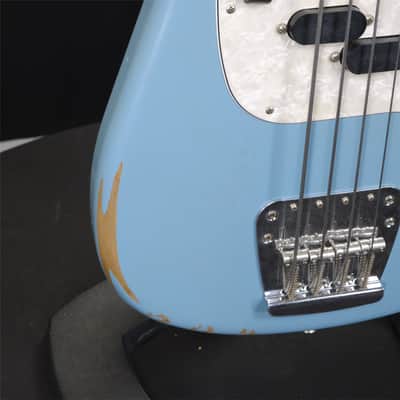 Fender Justin Meldal-Johnsen Road Worn Mustang Bass - Daphne Blue image 9