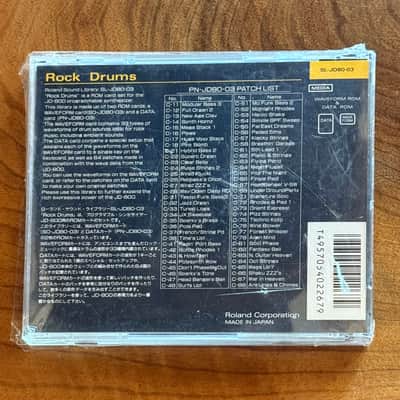 Roland JD-800 or JD-990 sound card SL-JD80-03 Rock Drums 1991-1996 image 2