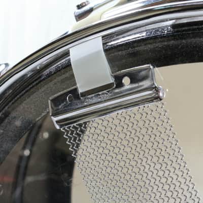 90's-Mid 2000's Ludwig LM404 "Black Galaxy" Acrolite Snare Drum w/ Case, Stand, Sticks, & Practice Pad image 16