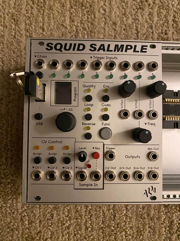 ALM/Busy Circuits Squid Salmple 8-Channel Sampler Eurorack Synth Module 2021 plus 4 loaded USBs! image 1
