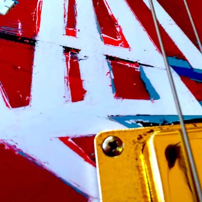 EVH Wolfgang Standard 2018 - Blue Color & Hand Painted EVH Red & White & Blue image 10