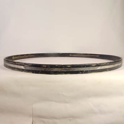 Slingerland 30"COW Bass Drum Hoop Rim 70s US Chrome-Wood Marching Concert Parade image 4
