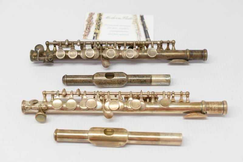 Vintage Selmer Solid Silver Handmade Piccolo Set *TWINS* C & Db for Repads image 1