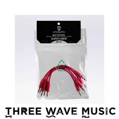 Erica Synths Braided & Soft Eurorack Patch Cables 10 cm (5 pcs) (Red)  [Three Wave Music] image 1