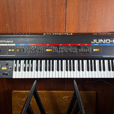 Roland Juno-6 polyphonic analog synthesizer w/ case ju6 Juno 60 106
