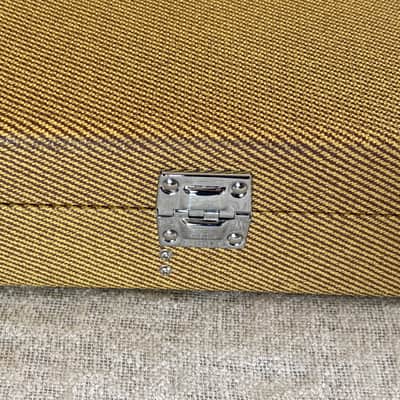 1999 Danelectro Tweed Hardshell Case + Key Yellow Plush Interior Out of Production Fits U1 / U2 / U3 / DC Models & More image 11