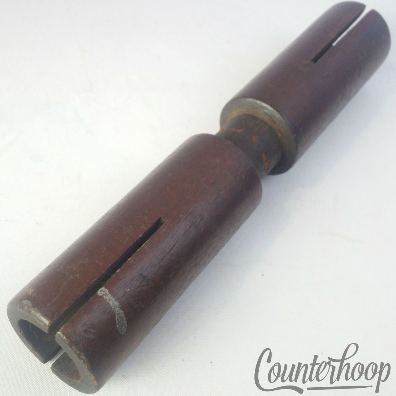 Ludwig Wood Block Double Pitch Cylindrical 1-Ply Solid Mahogany Vintage 1920s* — main photograph