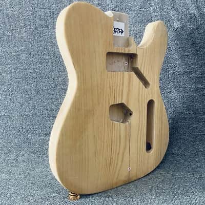 Unfinished Telecaster Style Guitar Body with Wood Cracks image 3
