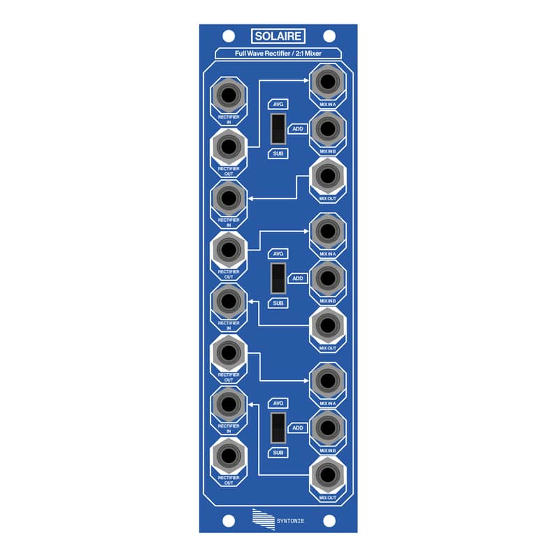 Syntonie Solaire - Full Wave Rectifier / 2:1 Mixer Eurorack Video Module image 1