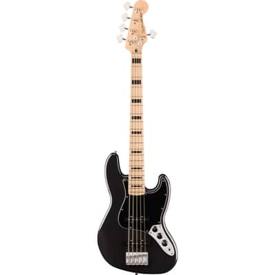 Squier Affinity Series Active Jazz Bass V 5-String Bass Guitar - Black Metallic image 2