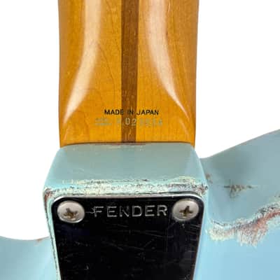 Fender Japan 52 Reissue Telecaster 1990-1991 - Blue - Heavy Relic image 6