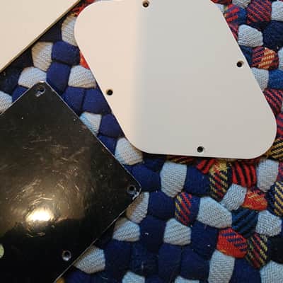 Epiphone Repairman Special - 12 pieces - Cream Black Back Plates Input Jacks Pickguard Floyd Rose Jackson ESP image 4