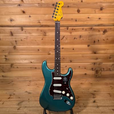 Fender American Professional Classic Stratocaster Electric Guitar - Faded Sherwood Green Metallic image 2