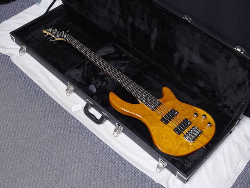 DEAN Edge 1 5-String Bass guitar Trans Amber w/ Hard Case NEW image 1